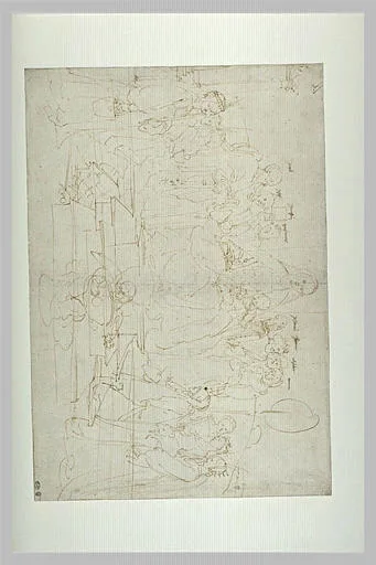 Vierge à l'enfant entourés de plusieurs saints