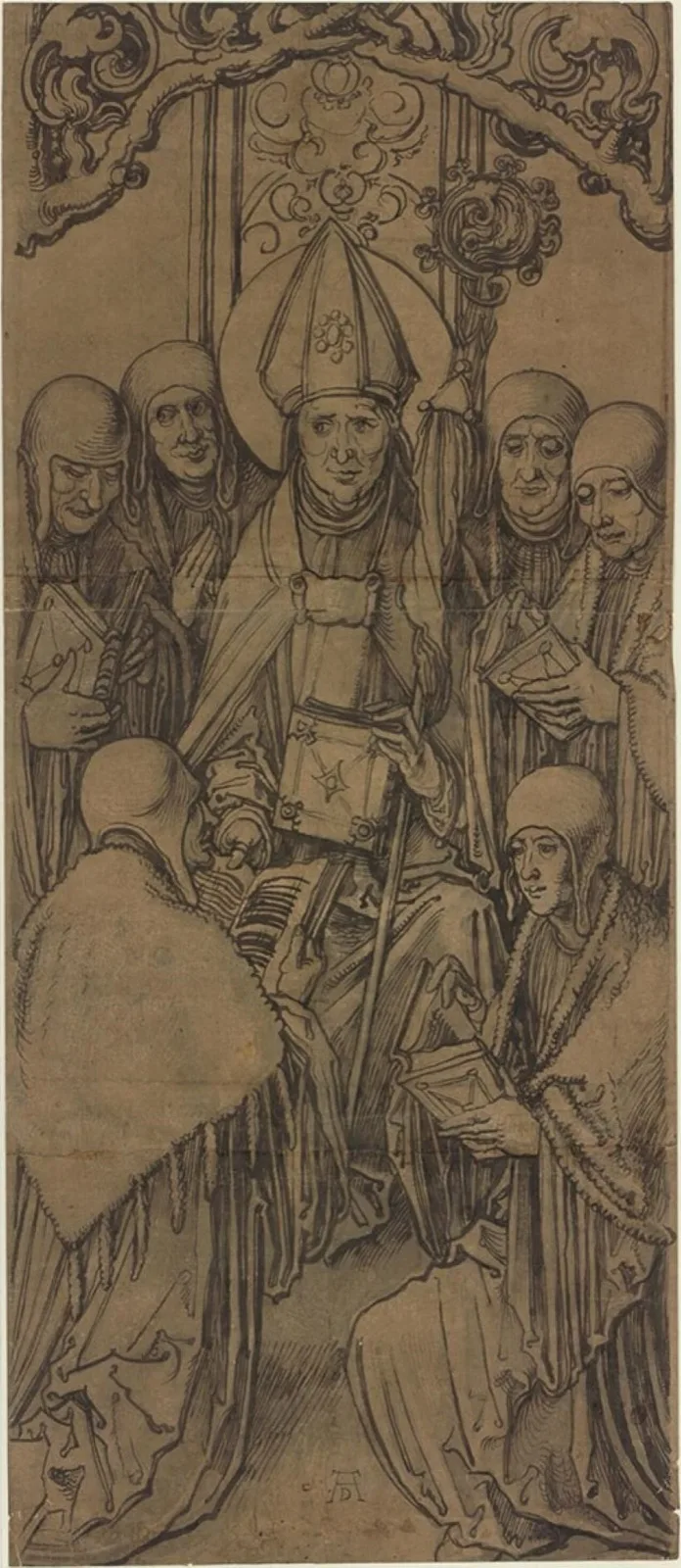 Saint Augustine with Six Canons