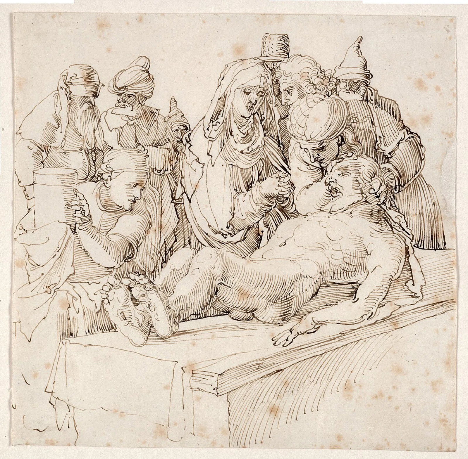 Preparation for the burial of Christ