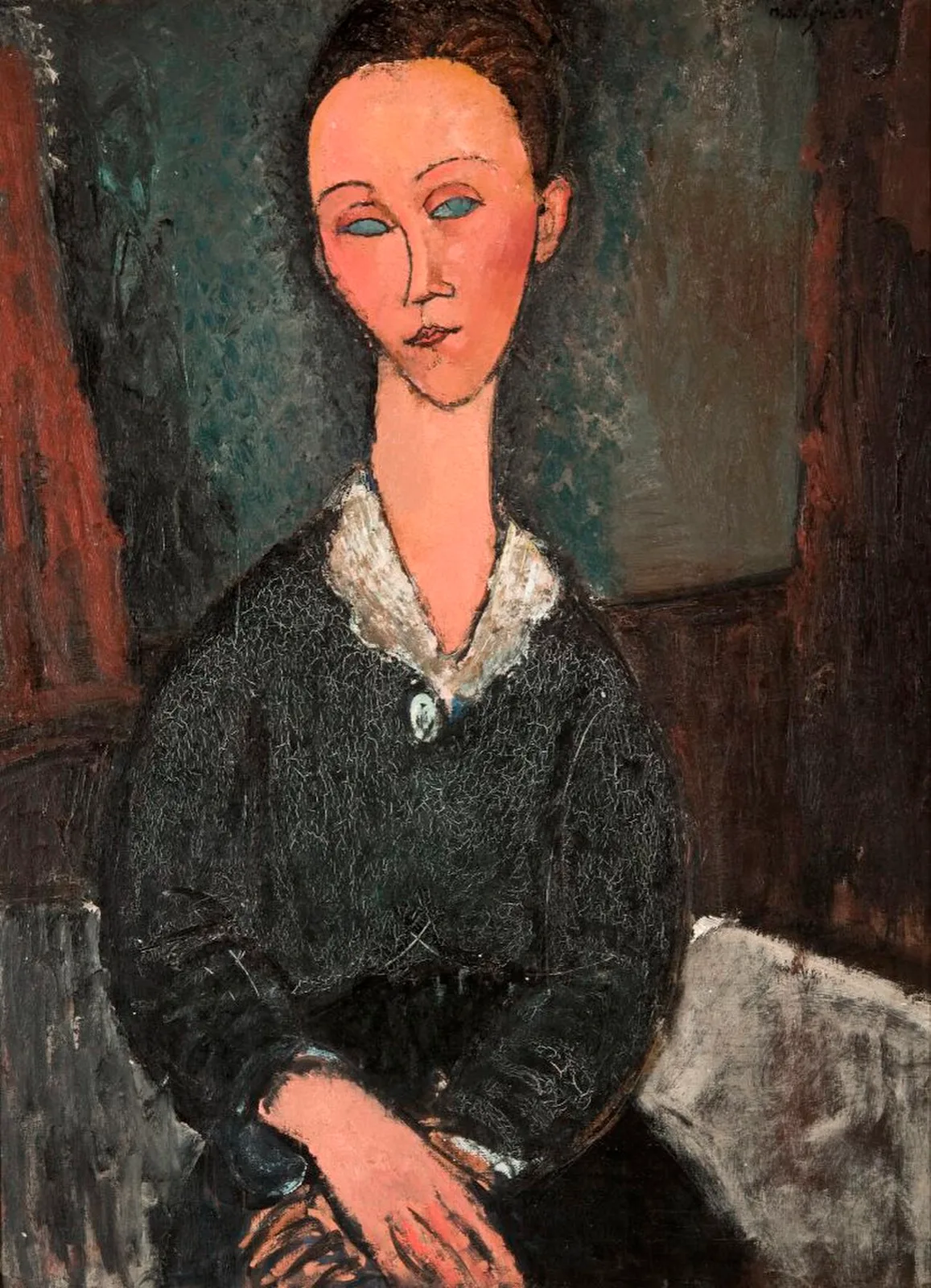 Portrait of a Woman with a white Collar