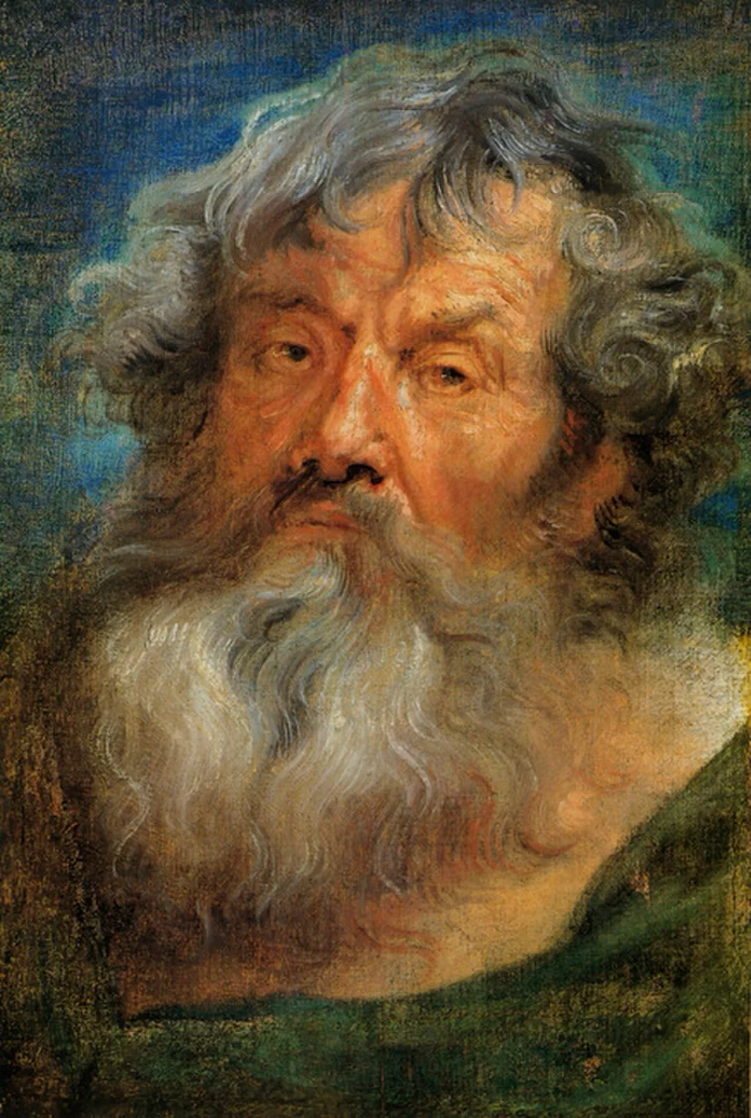 Portrait study of an old man's head