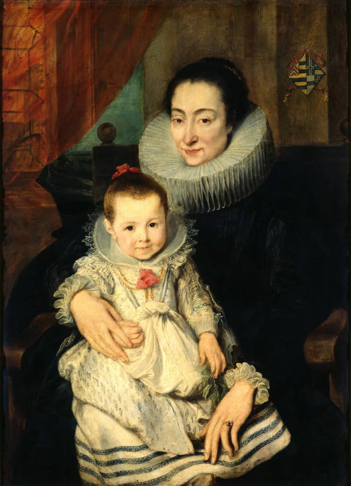 Marie Clarisse, wife of Jan Woverius, with their daughter