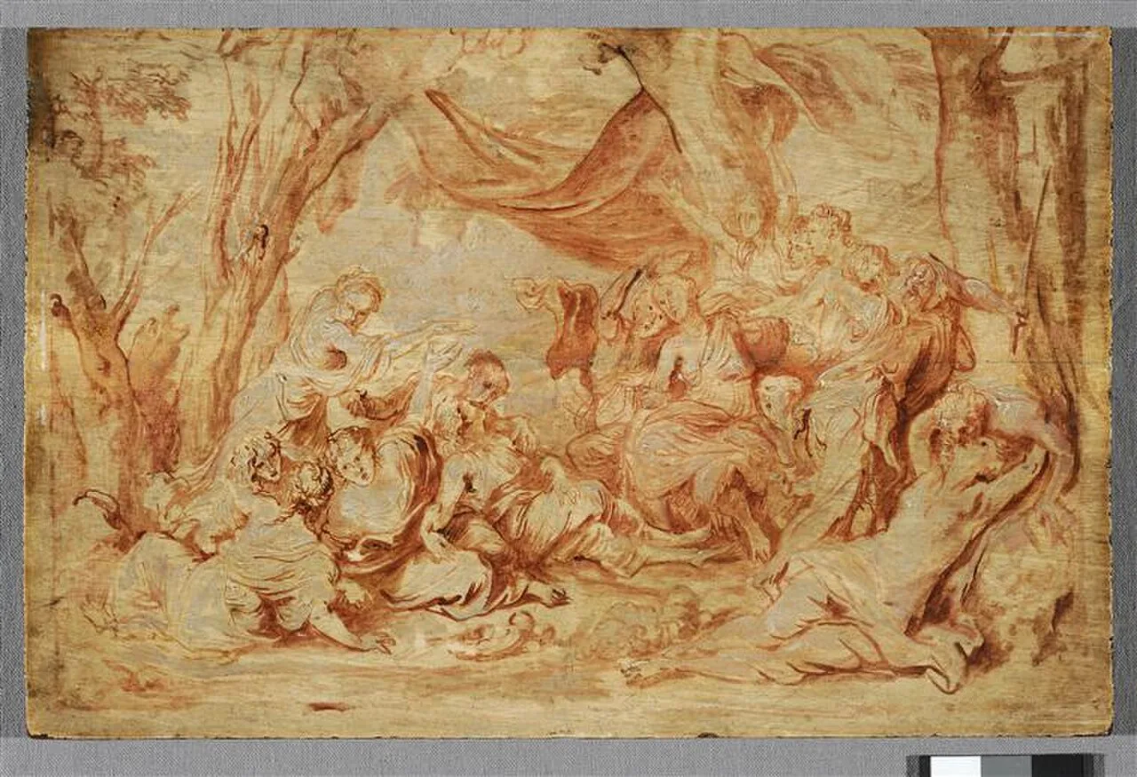 Amarillis and Mirtillo (study)