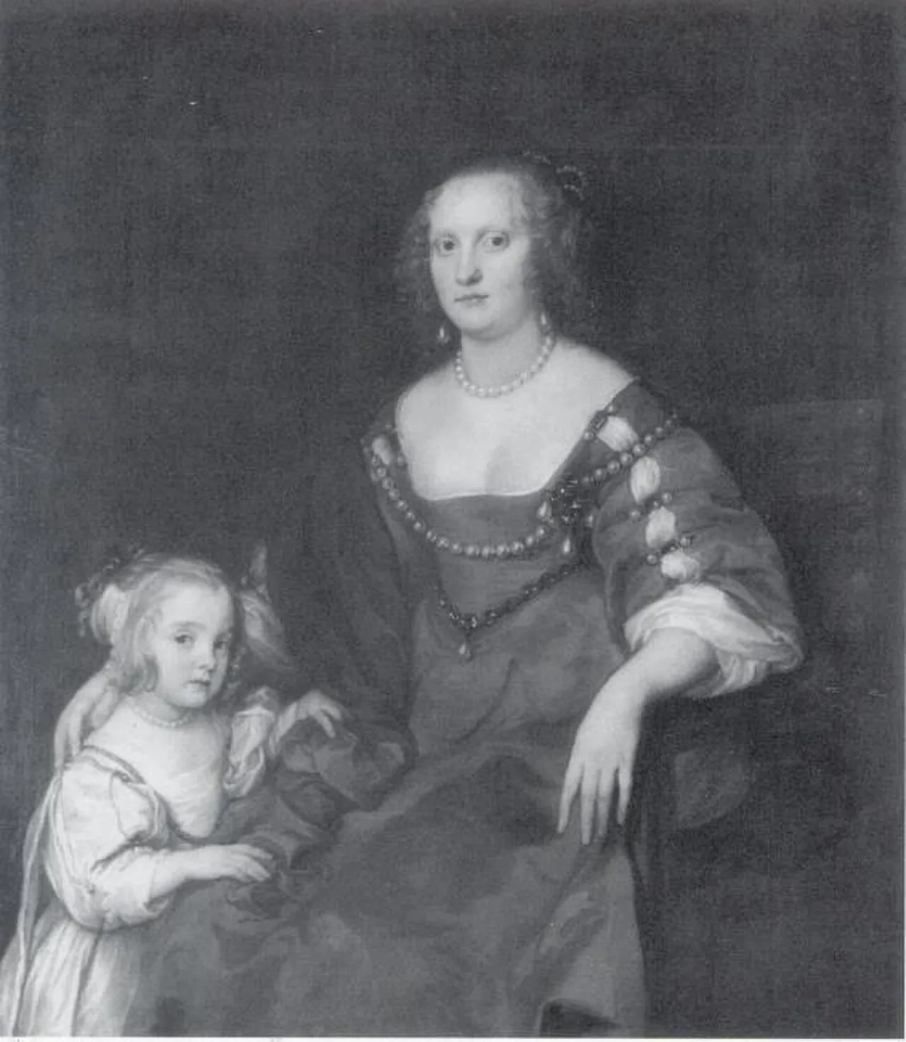 Portrait of Margaret Russell, Countess of Carlisle, with a girl