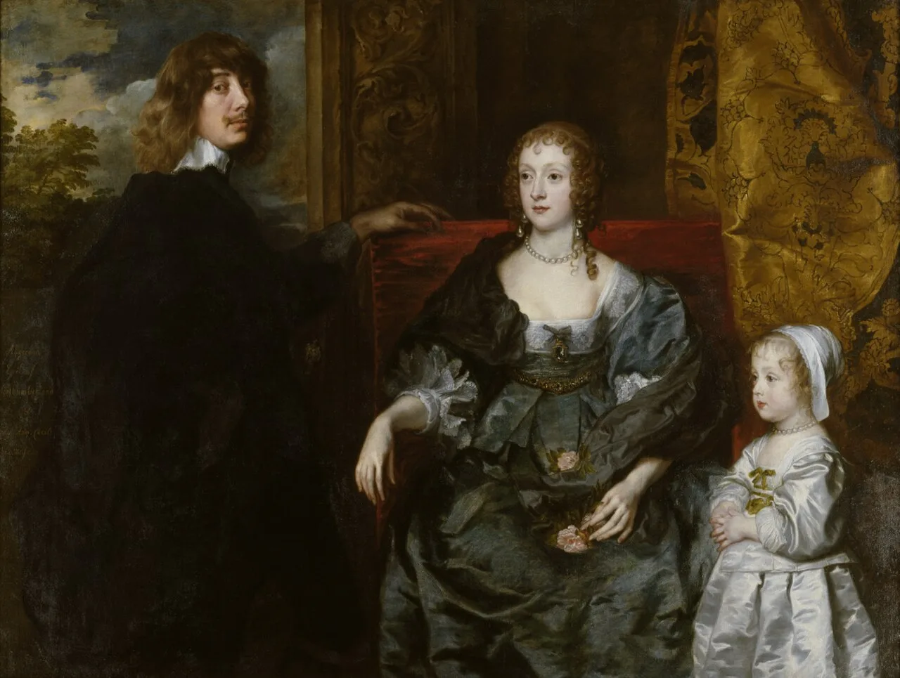 Algernon Percy, 10th Earl of Northumberland his First Wife Lady Anne Cecil (d.), and their Daughter, Lady Catherine Percy