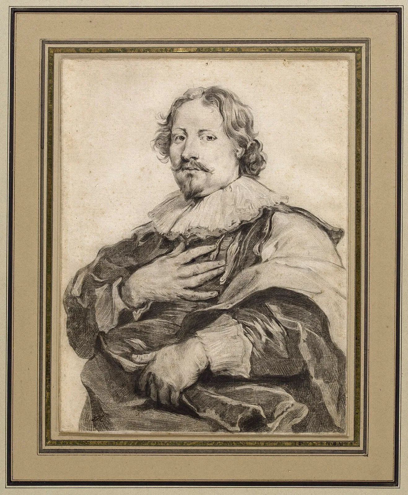 Portrait du peintre Gaspar de Crayer, d'après Van Dyck (Lugt 30); Portrait d'homme