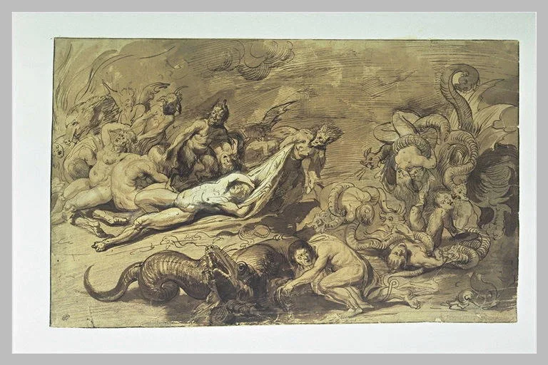 Les tourments des damnés dans l'Enfer