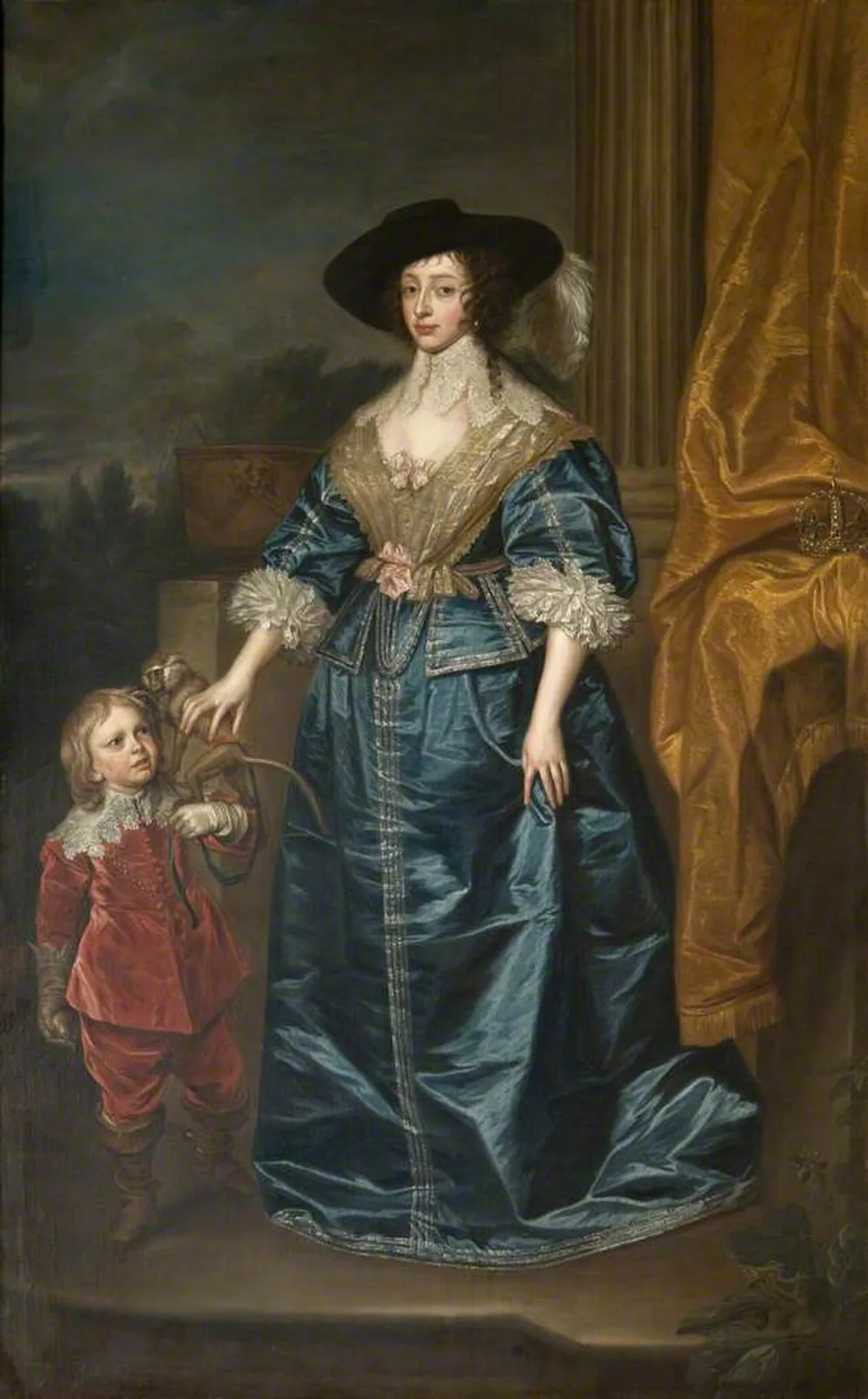 Henrietta Maria, with the Dwarf, Geoffrey Hudson