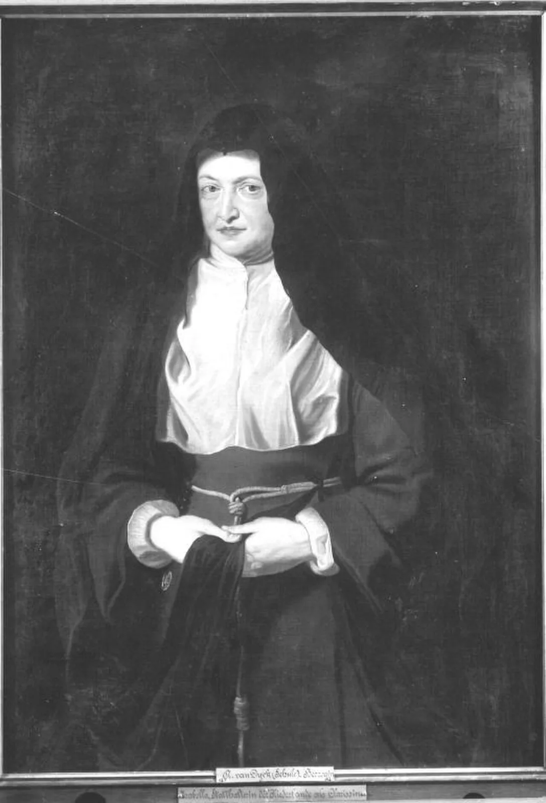 Portret van de landvoogdes Infanta Isabella Clara Eugenia als weduwe