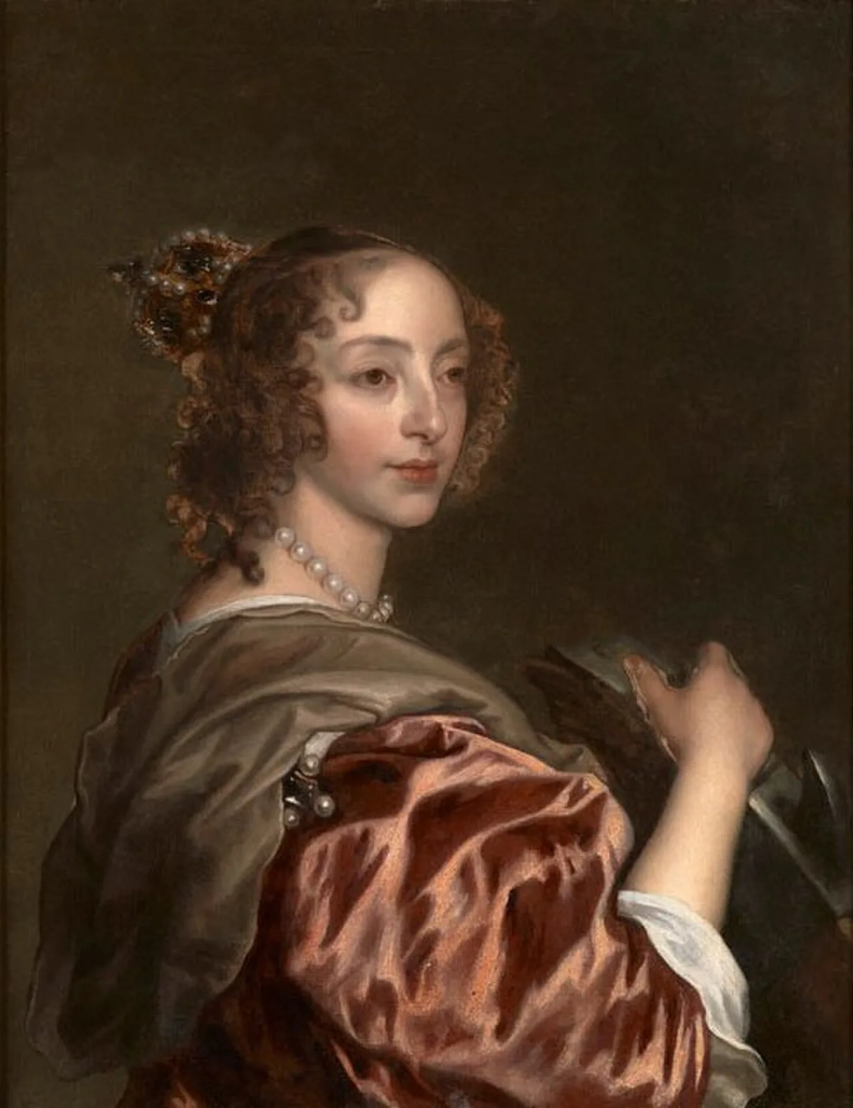 Portrait of Queen Henrietta Maria, as St Catherine