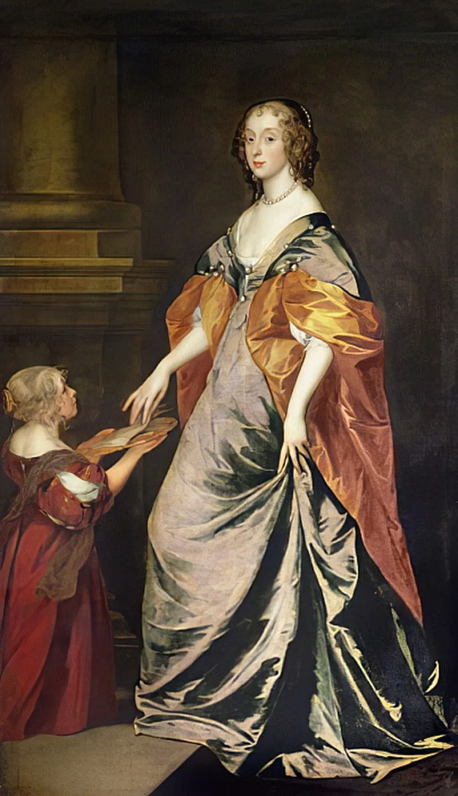 Duchess of Lennox and Richmond with her lady’s maid, the dwarf, Anne Shepherd (Mrs. Gibson)
