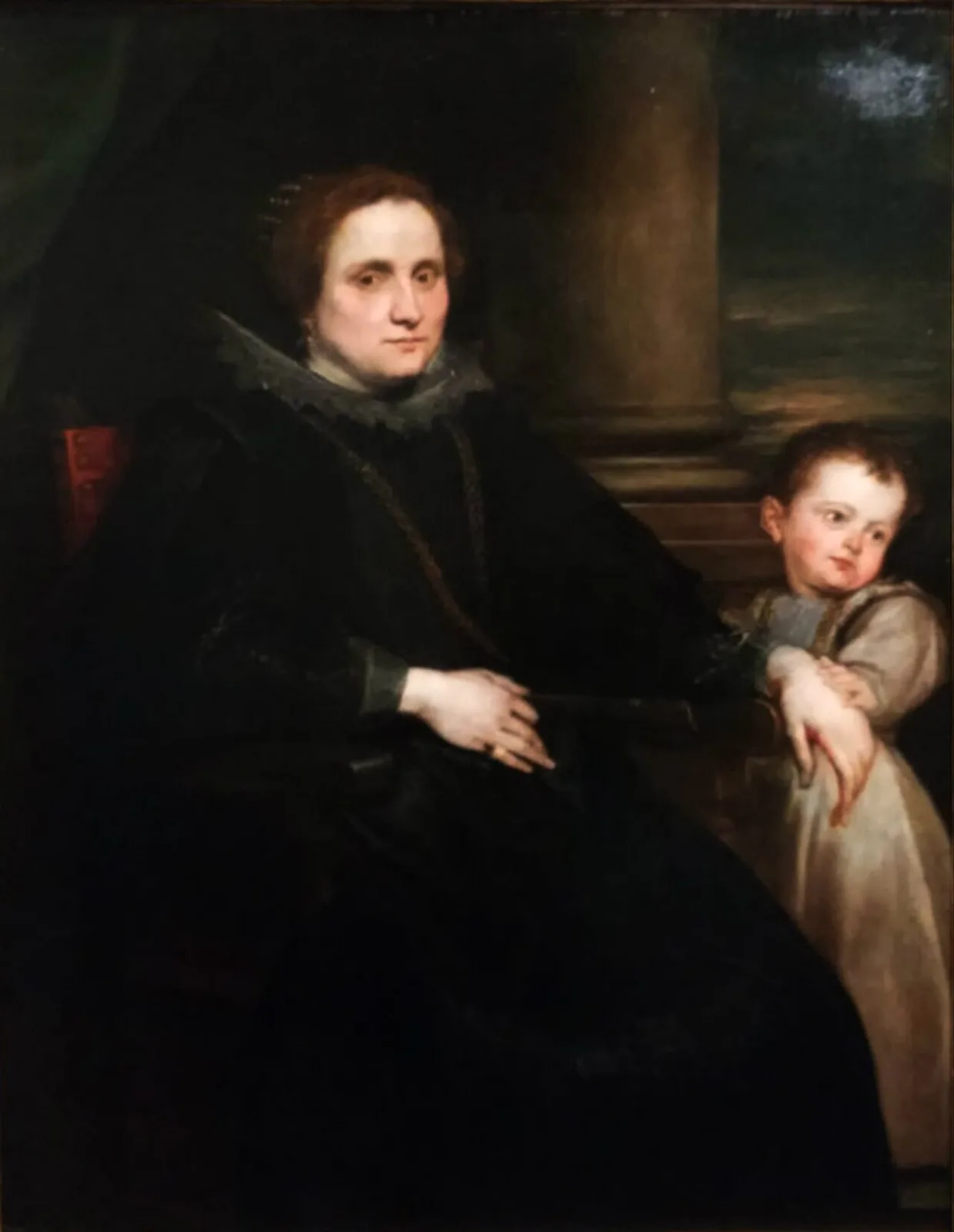 Portrait of a woman from Genoa with a child