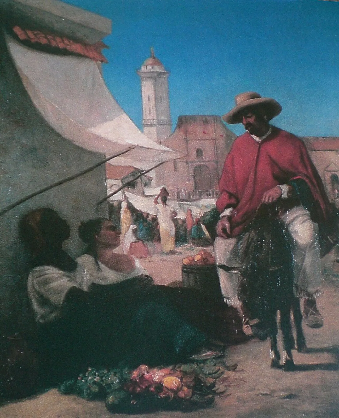Market scene at the Plaza Mayor, Caracas