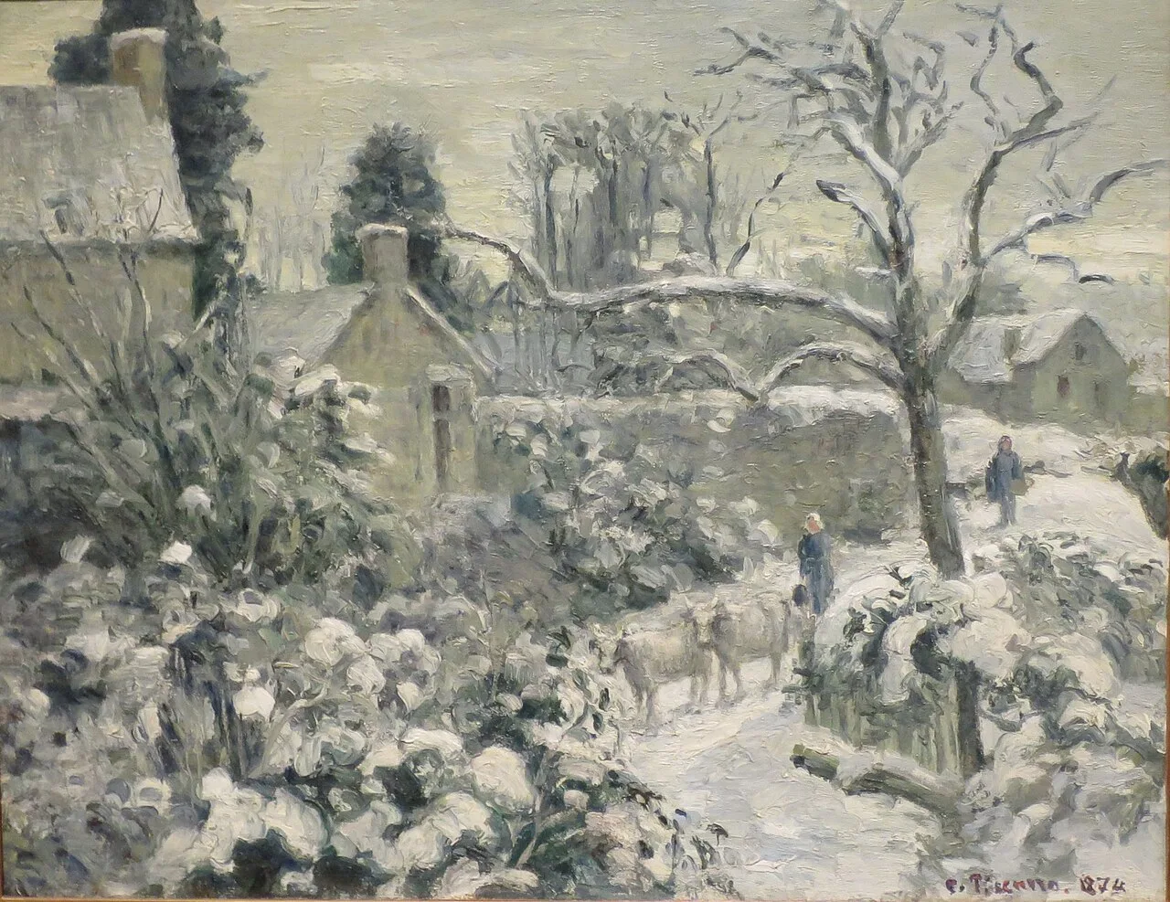 Snowscape with Cows at Montfoucault