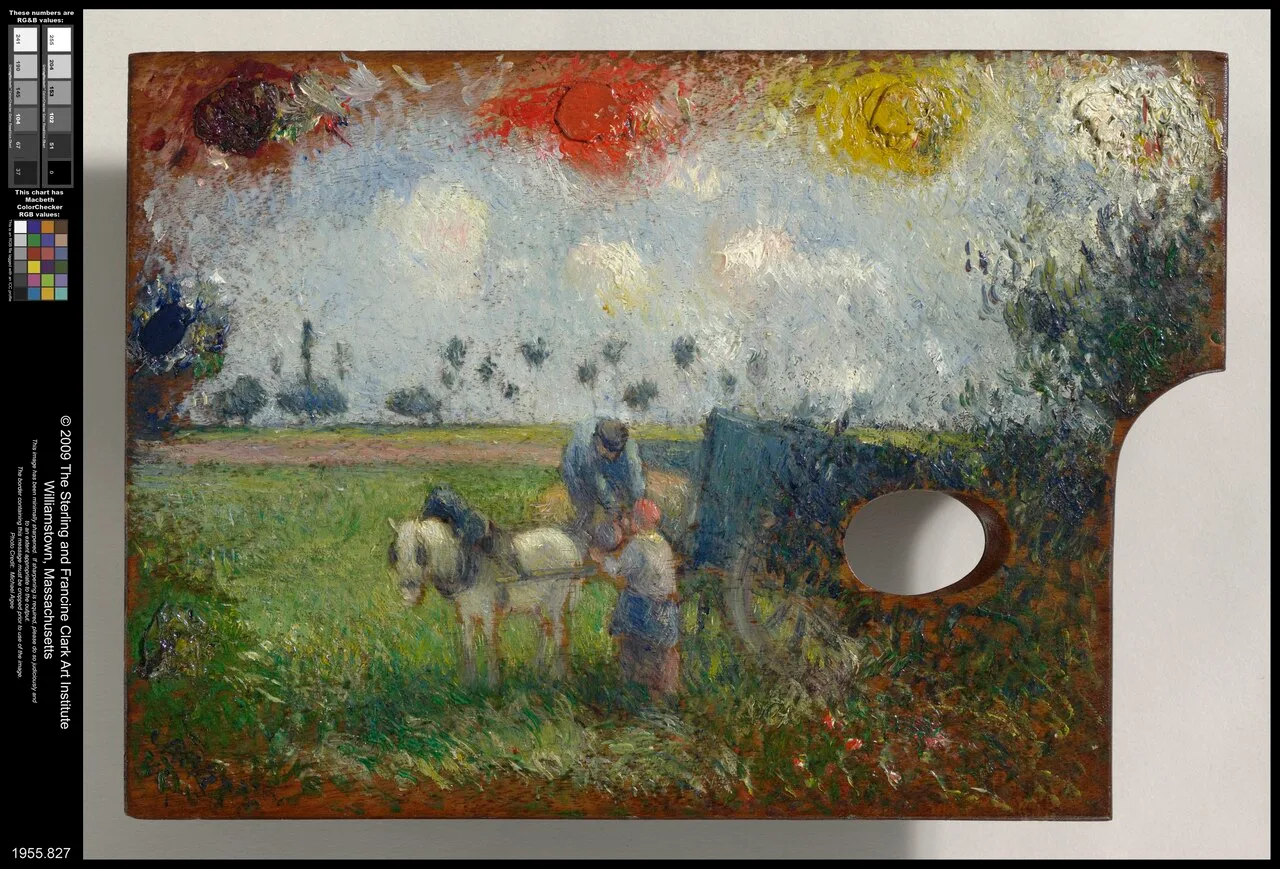 The Artist's Palette with a Cart and Peasants