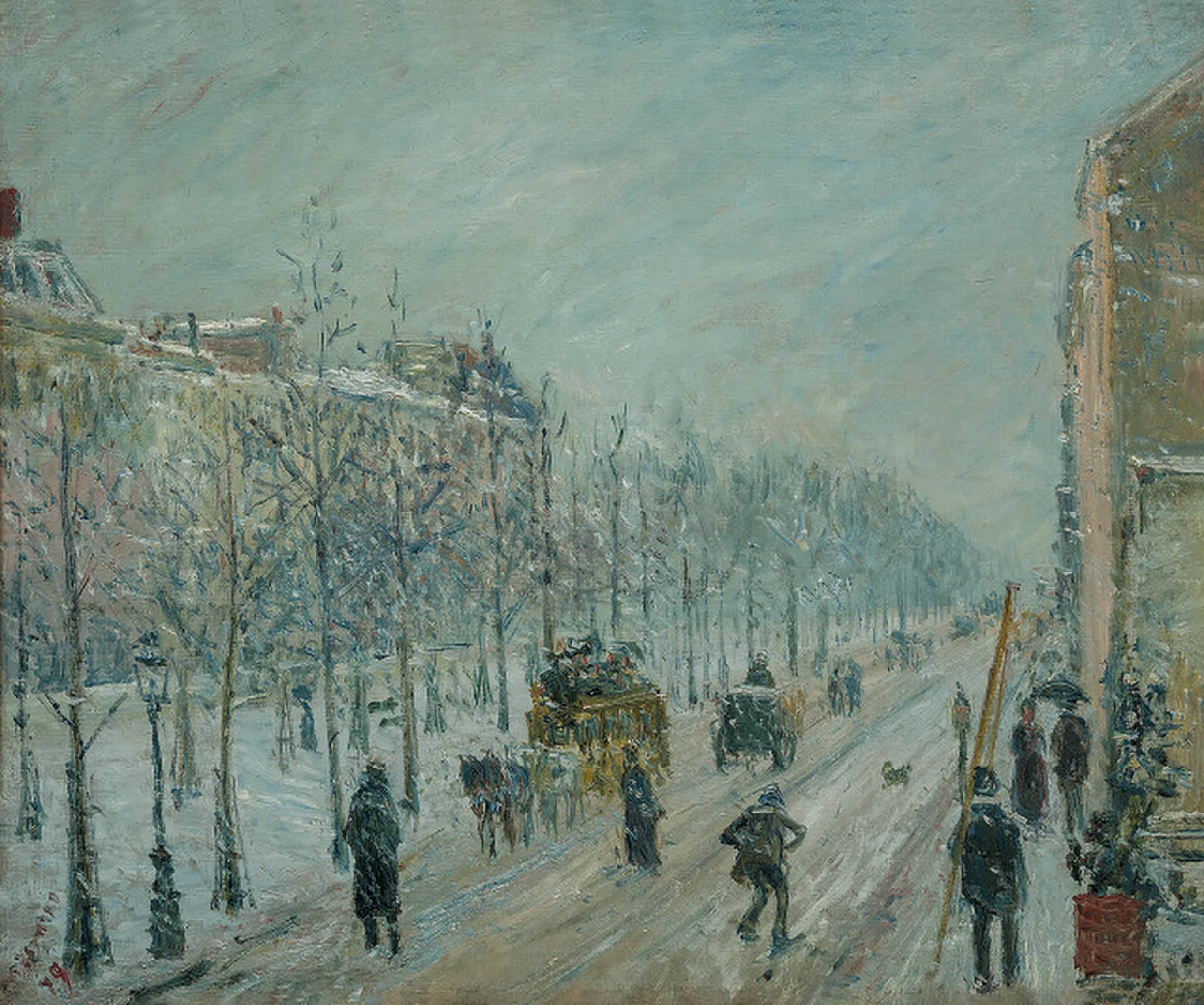 Les boulevards extérieurs. Effet de neige