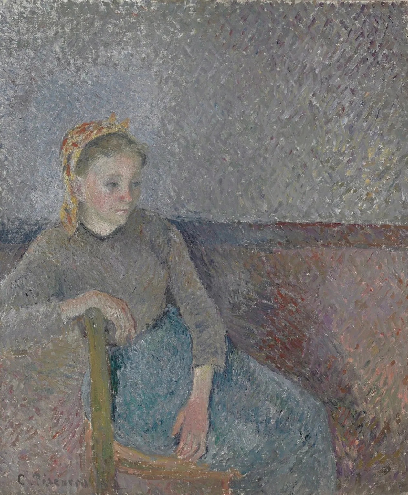 Paysanne assise