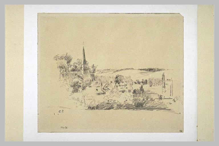 Paysage avec l'église d'Eragny