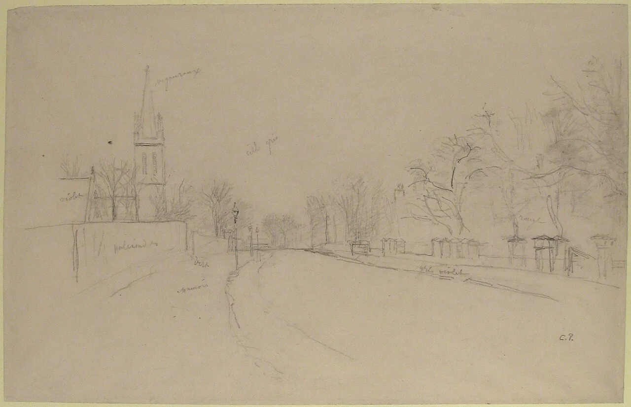 All Saints Church, Upper Norwood seen from the north side of Beulah Hill