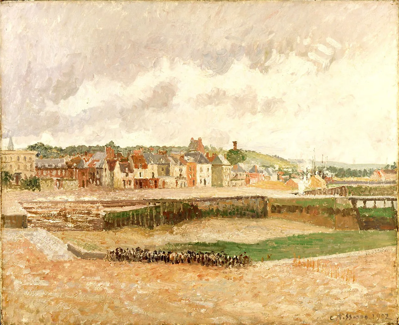Dieppe. Darse de pêche, marée basse