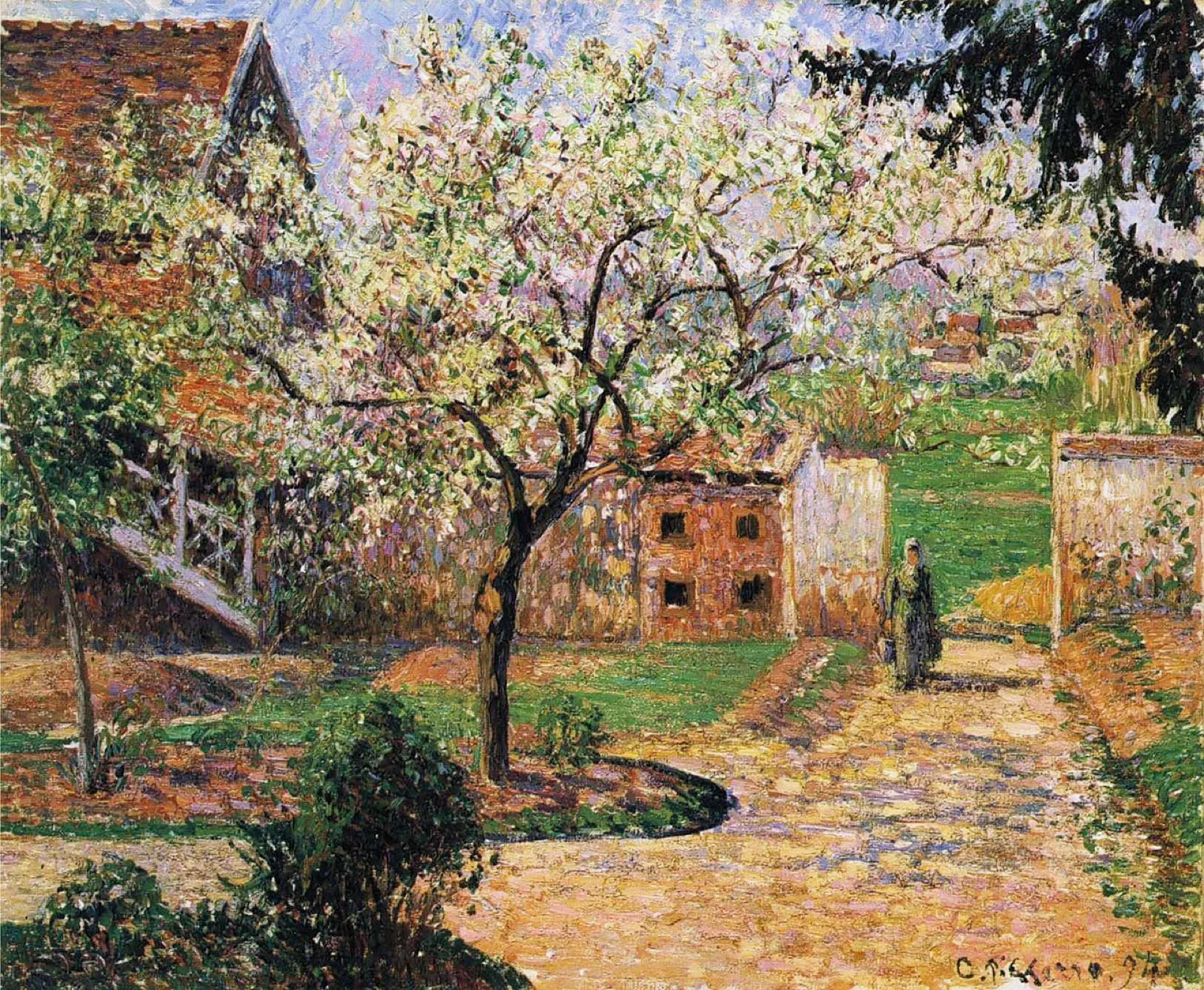 Plum Trees in Blossom, Éragny