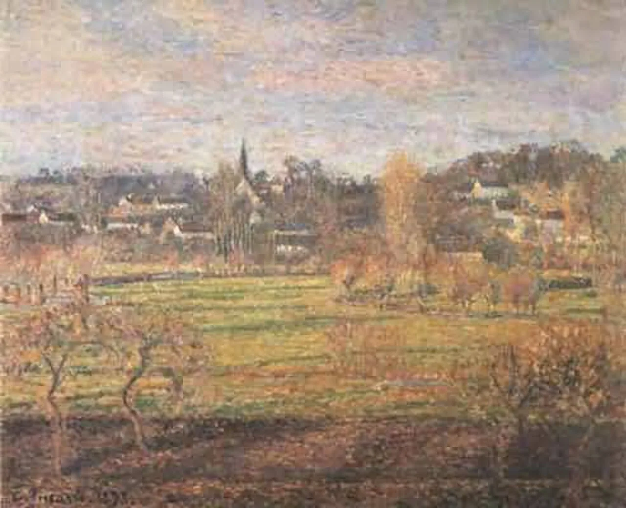 View of Bazincourt, February, Sunrise