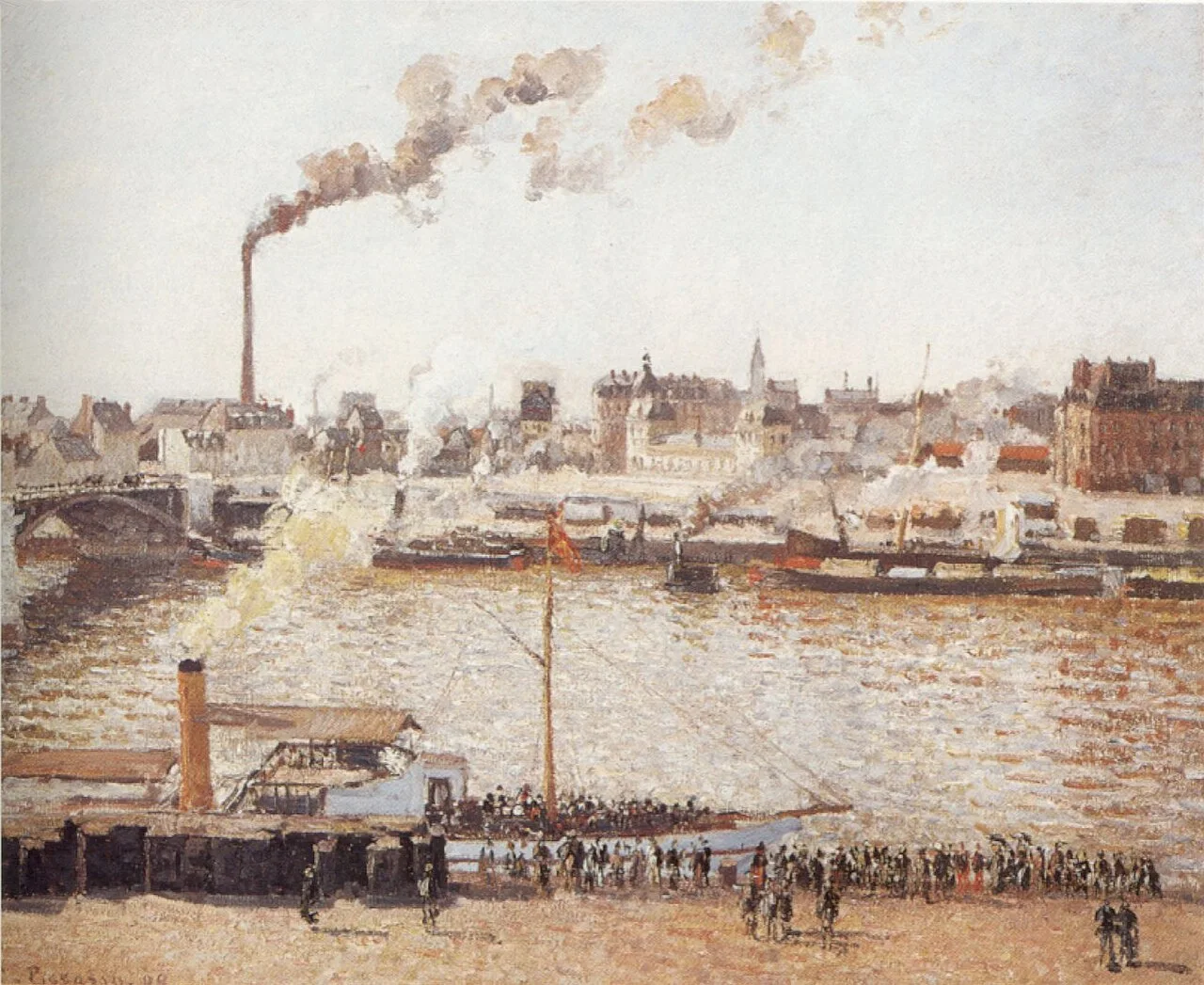 Pont Boieldieu and the Gare d'Orléans, Rouen, Morning, Sunlight