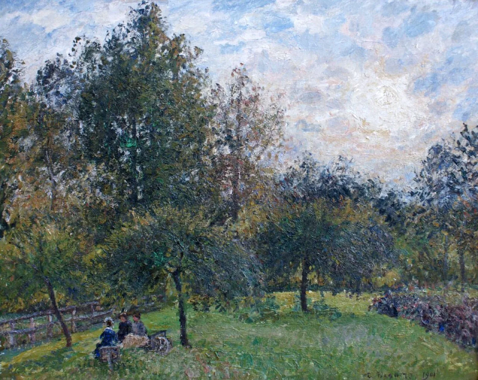 Apple Trees and Poplars, Éragny, Sunset