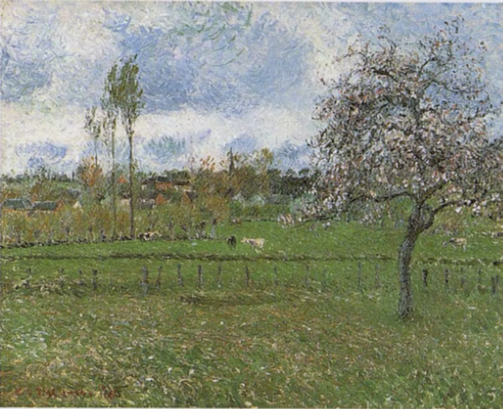 Meadow at Eragny. Apple Tree in Bloom.