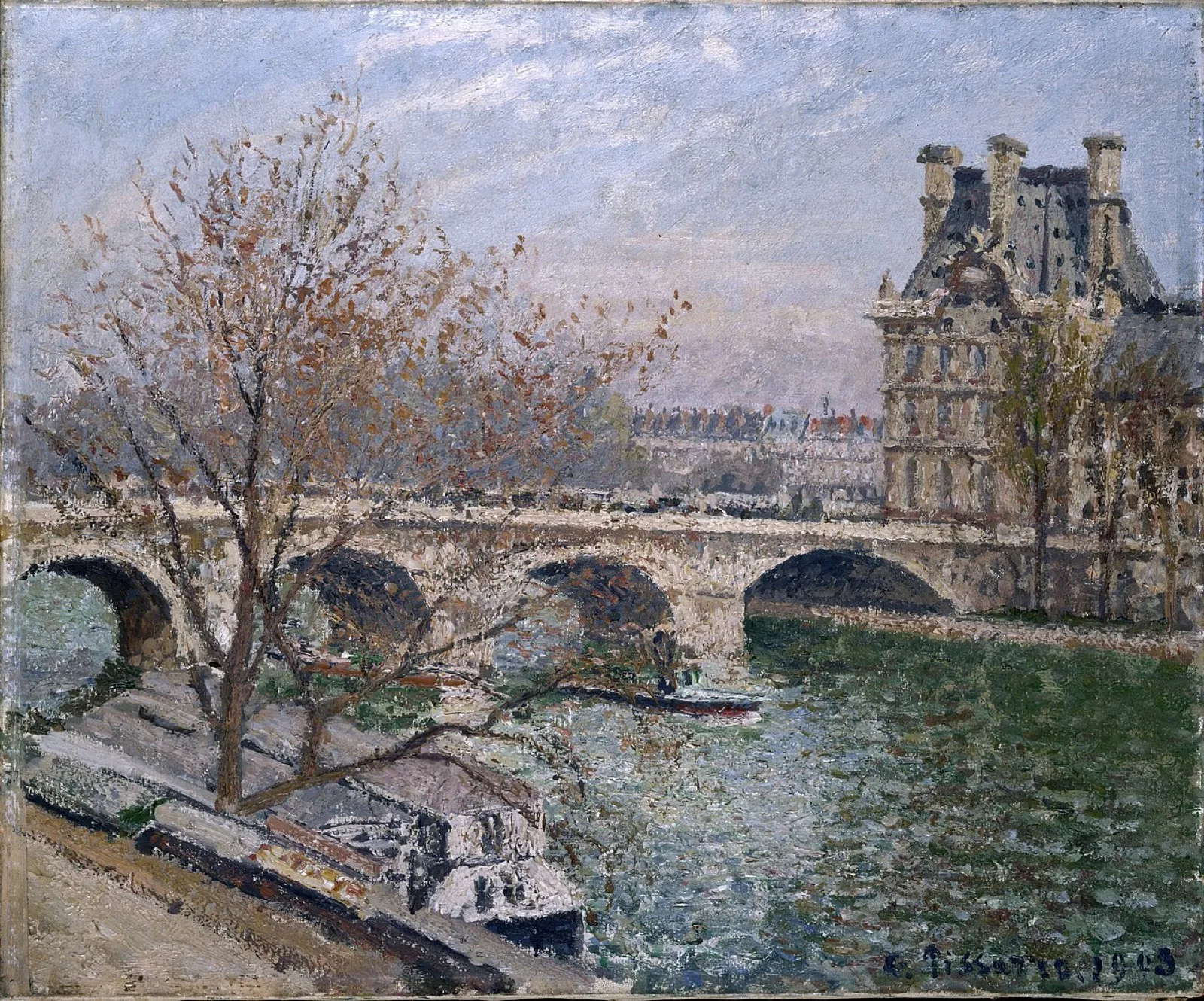 Le Pont Royal et le Pavillon de Flore, Matin, Soleil