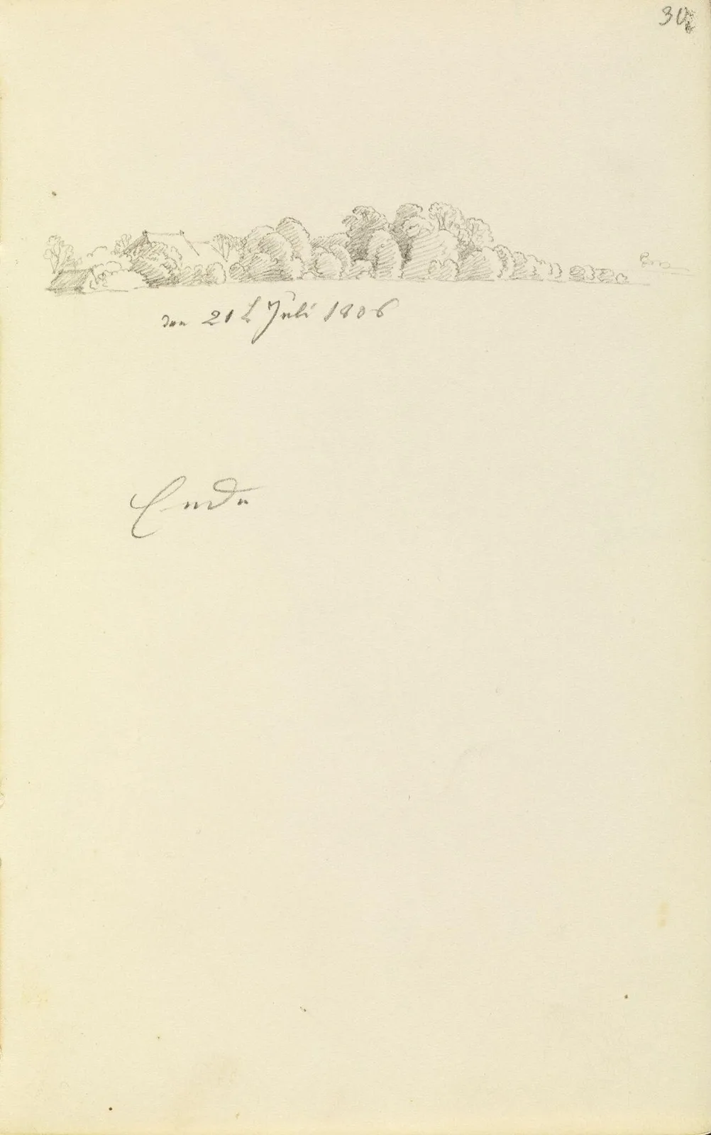 Gehöft in einer Baumlandschaft