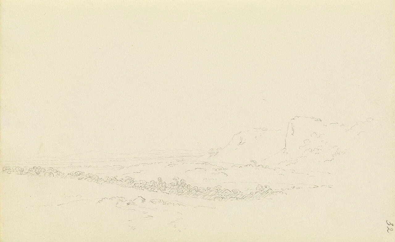 Landschaft im Elbtal mit Bergen