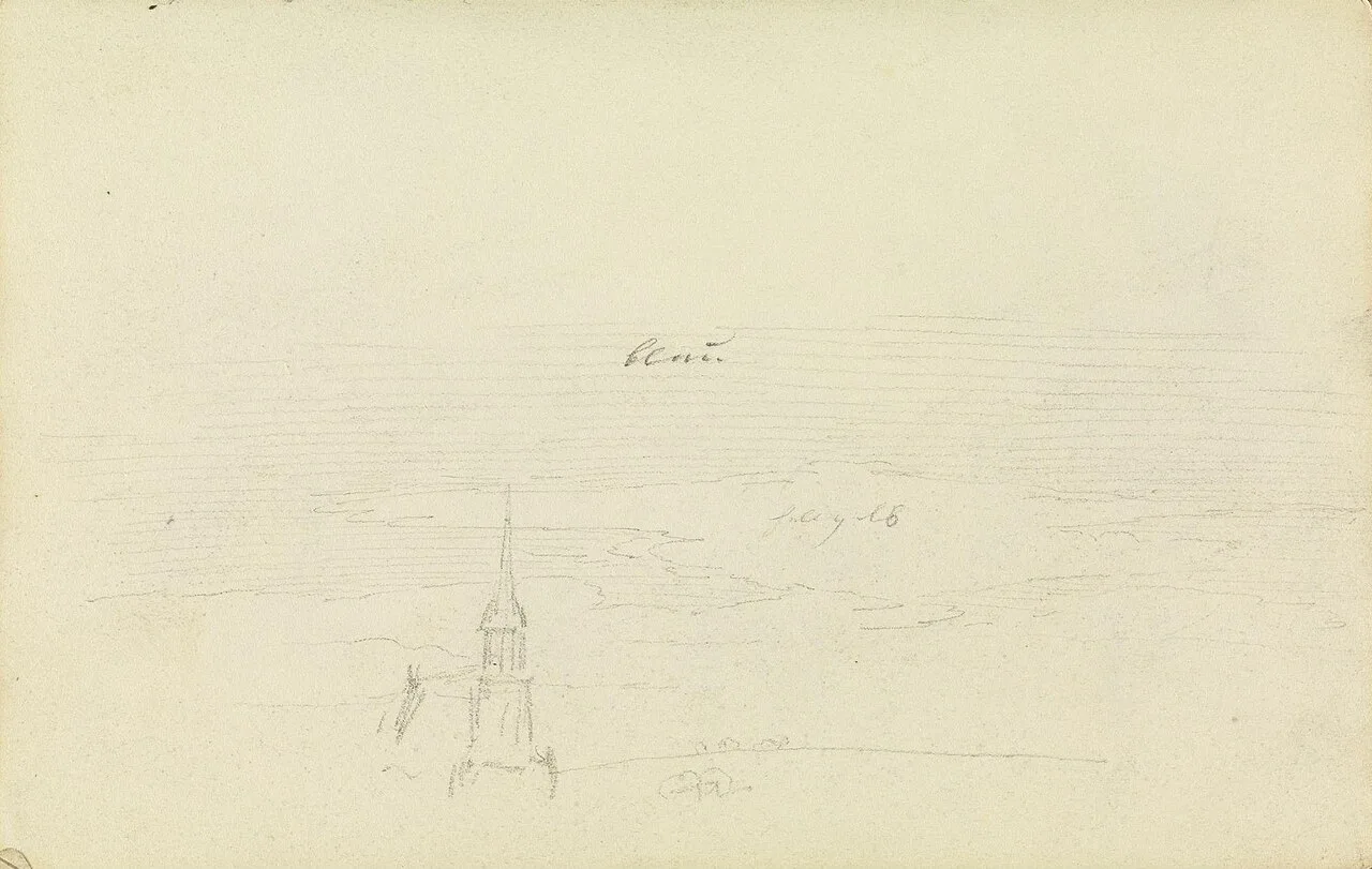 Kirchturmspitze vor Himmel