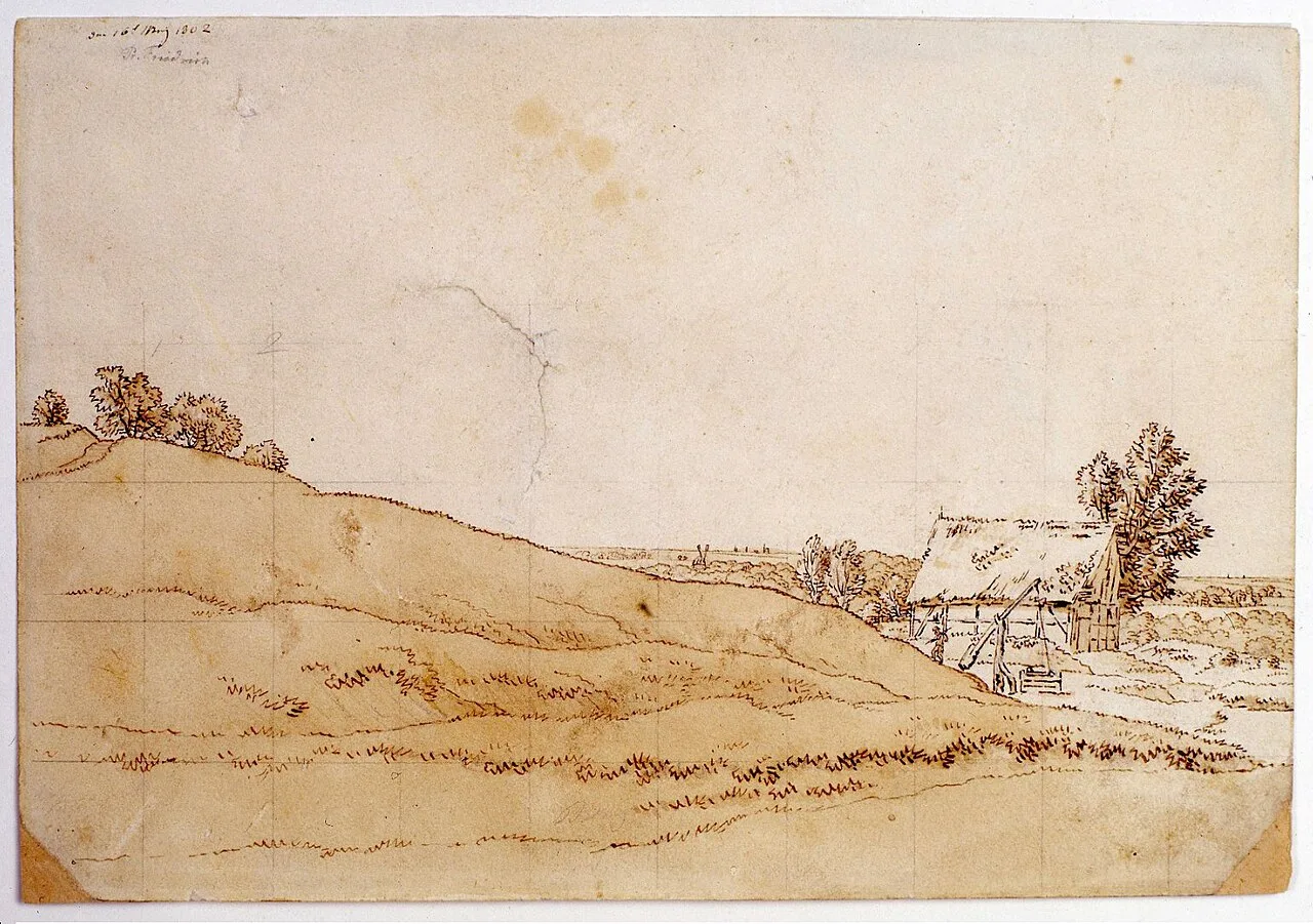 Hütte mit Ziehbrunnen auf Rügen