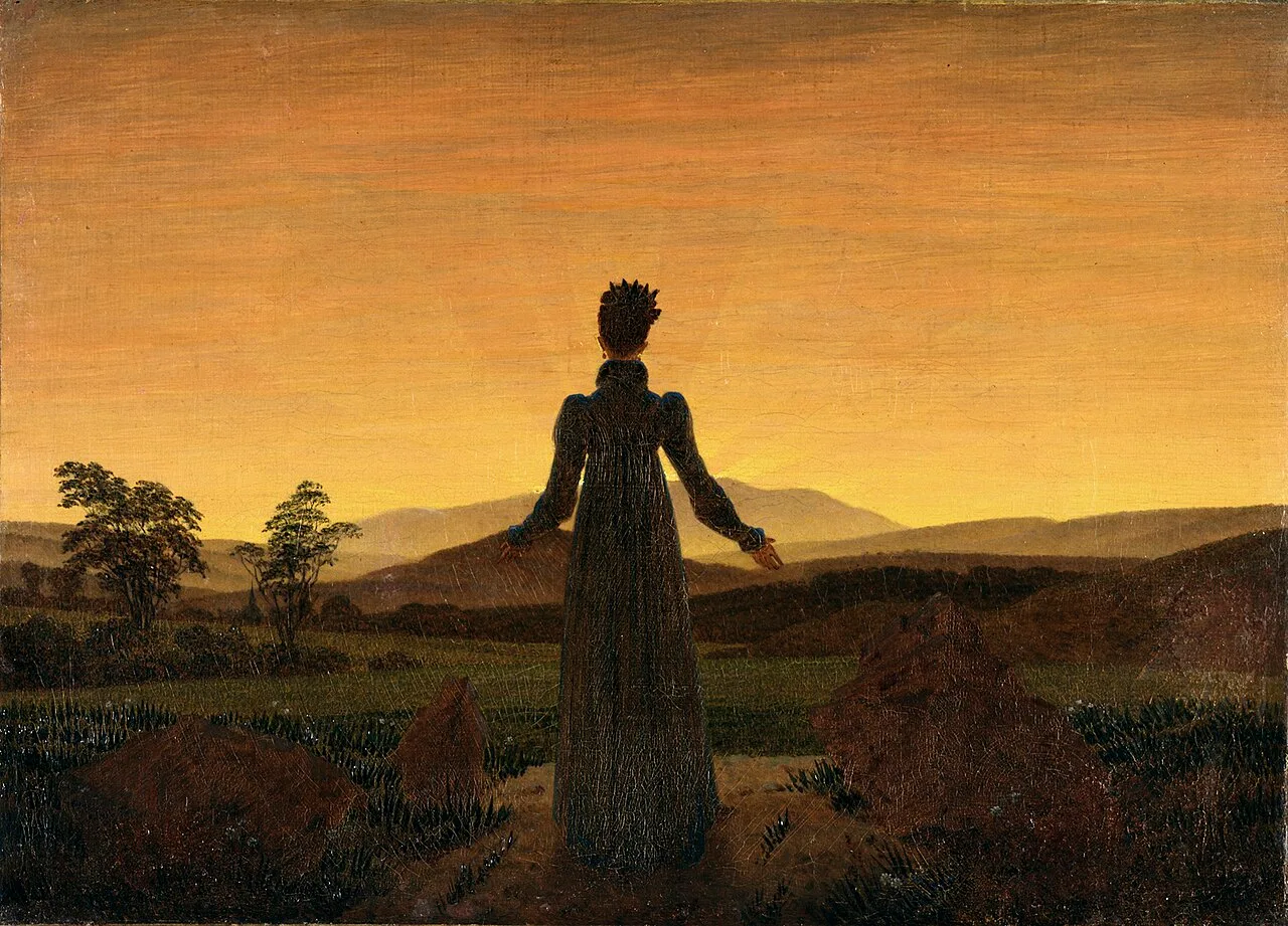 Woman in Front of the Setting Sun