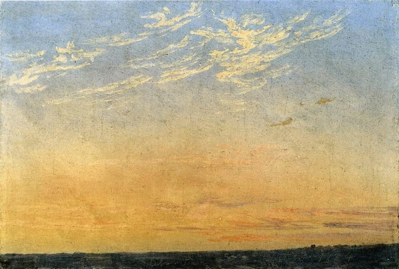 Evening with clouds