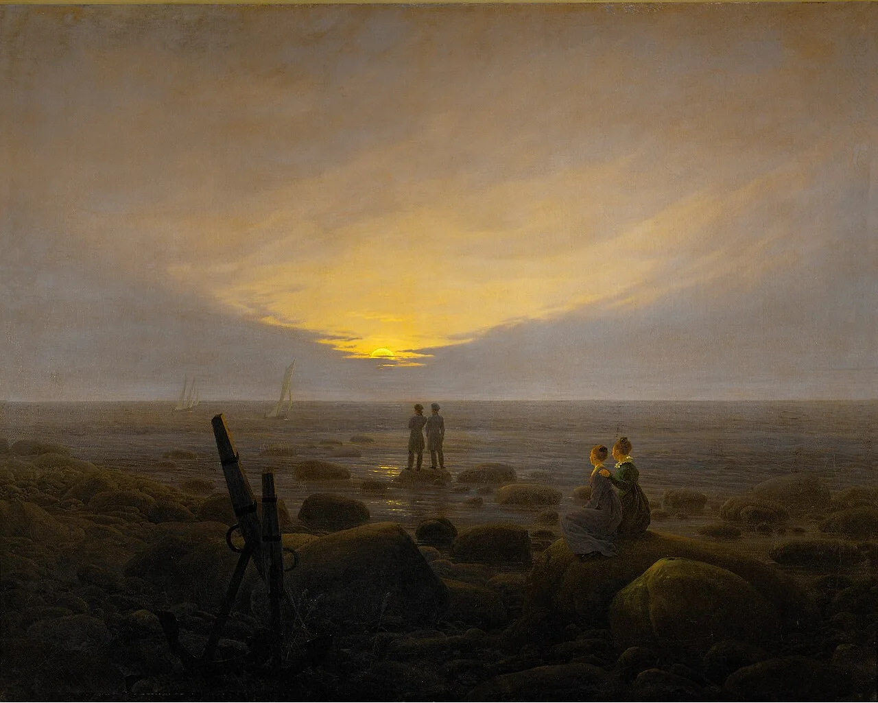 Moonrise over the Sea (No. 1)