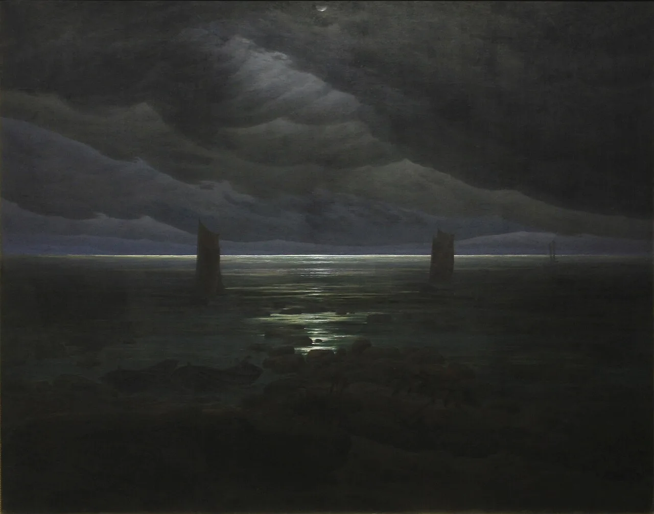 Sea Shore in Moonlight