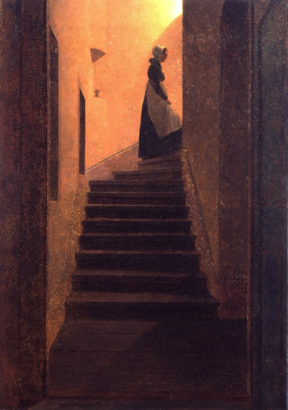 Woman on the stairs
