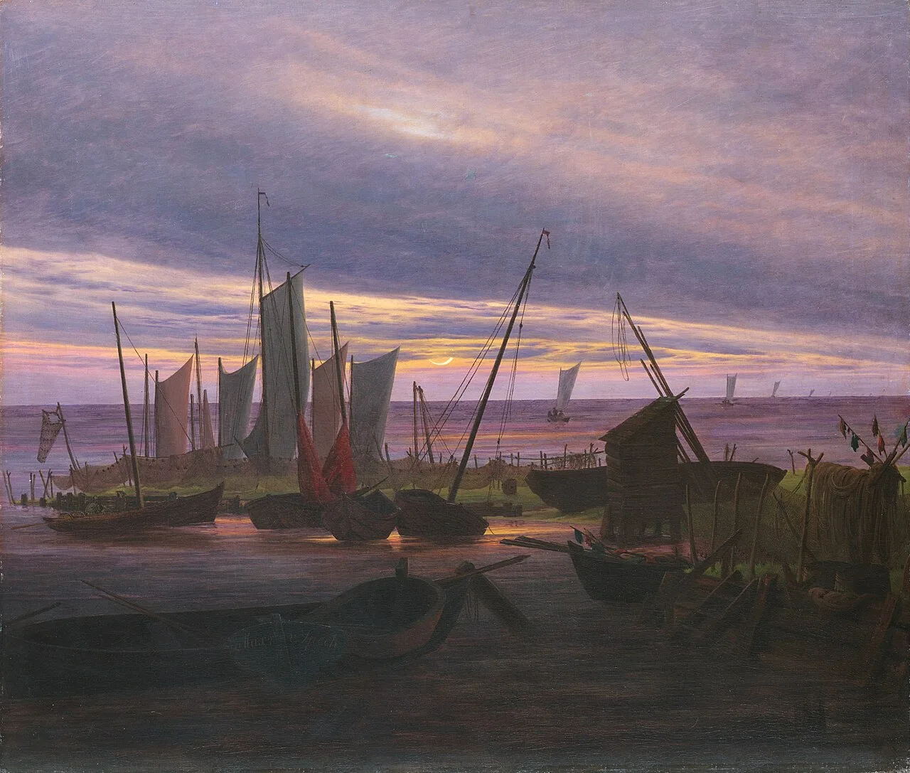 Boats in the Harbour at Evening