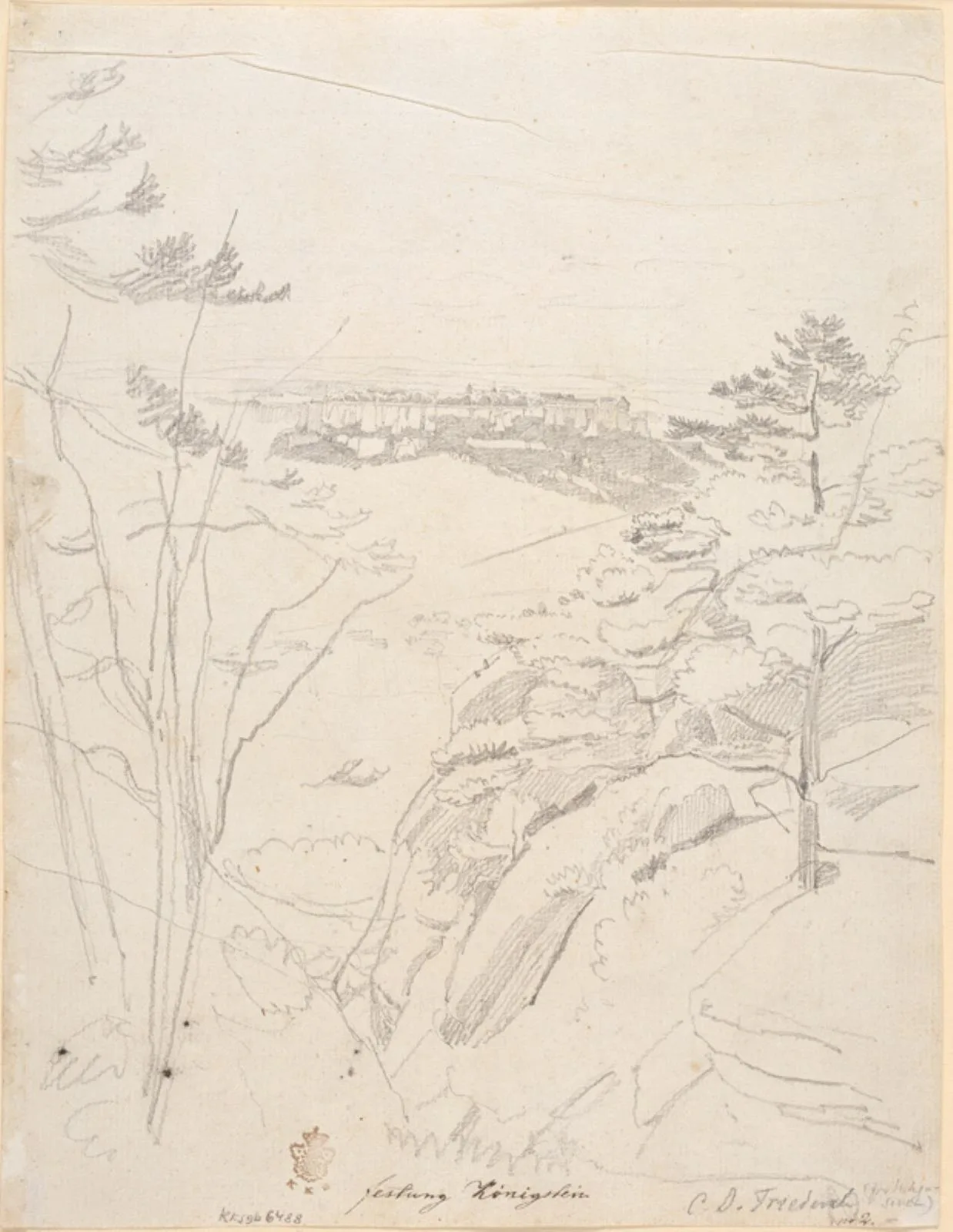 Fæstningen Königstein set fra Lilienstein