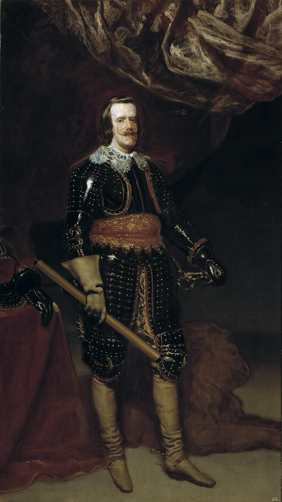 Philip IV in Armour, with a Lion at his Feet