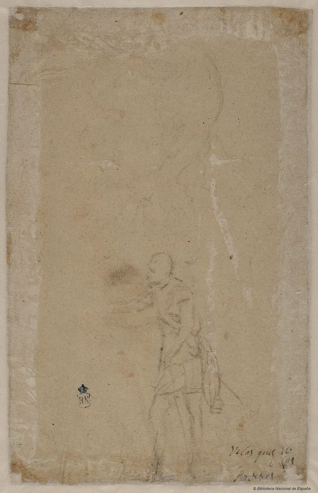 Studies for the Surrender of Breda: verso, Spinola in Profile and Spinola's Head in Profile