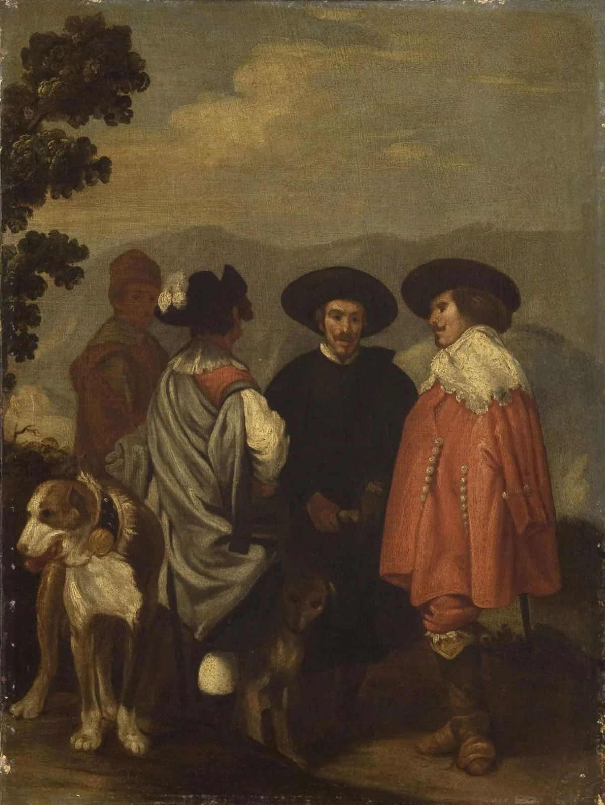 Cavaliers with a Dog