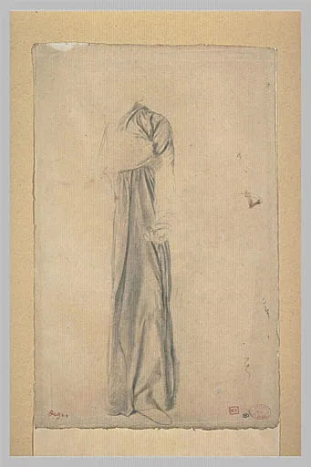 Etude de robe habillant une figure debout