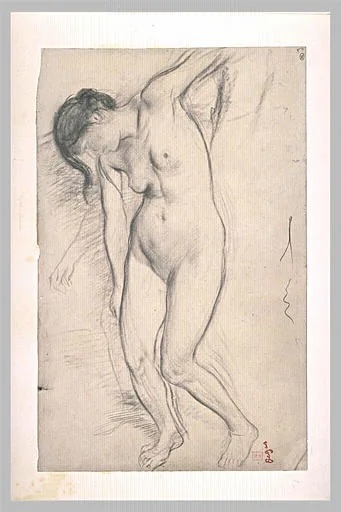 Femme nue, debout