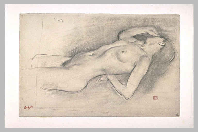 Femme couchée, la tête à droite
