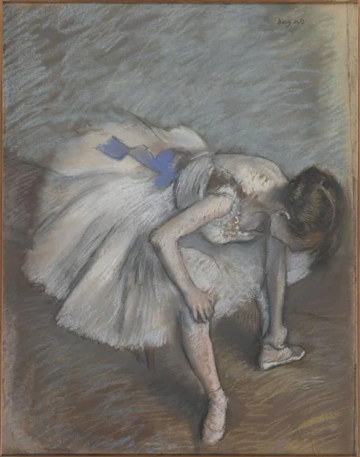 Danseuse assise ou danseuse nouant son brodequin
