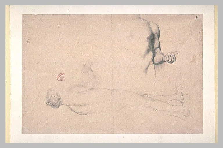 Etude pour Dante et Virgile, et bras d'homme