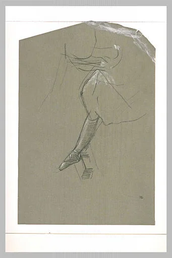 Etude de la jambe droite d'une danseuse